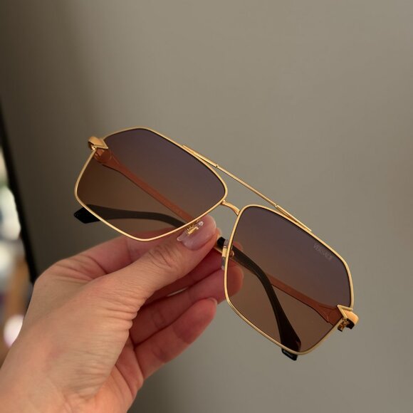 Versace Women Sunglasses Gold Gradient Violet Aviator VE2284 1002EL AUTHENTIC - Picture 13 of 13